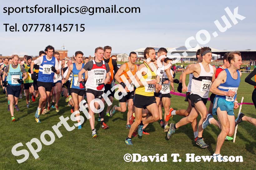 Senior mens North Eastern Cross Country, Redcar. Photo:  David T. Hewitson/Sports for All Pics